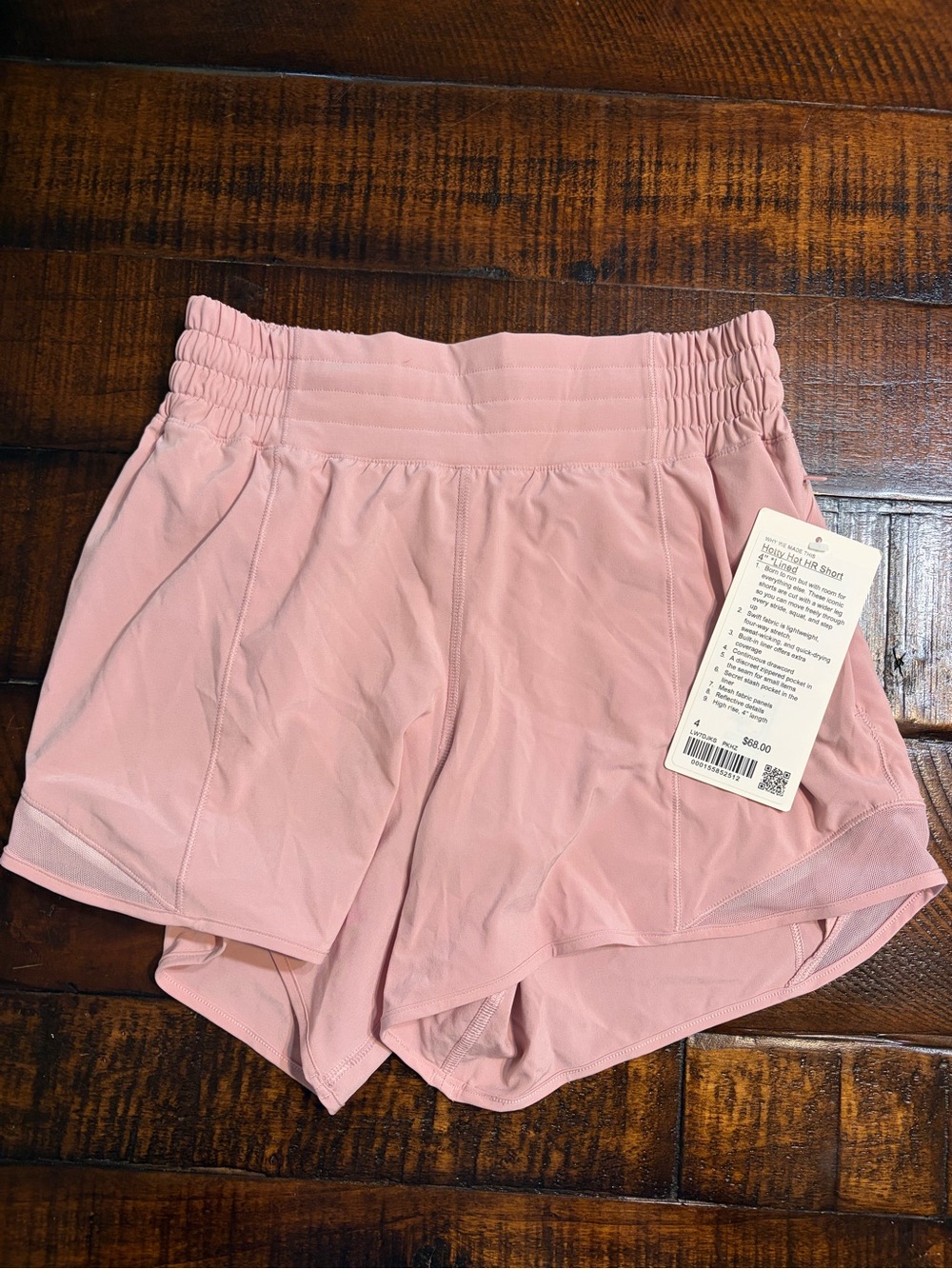 High-Waist Pink Athletic Shorts with Ruched Waistband